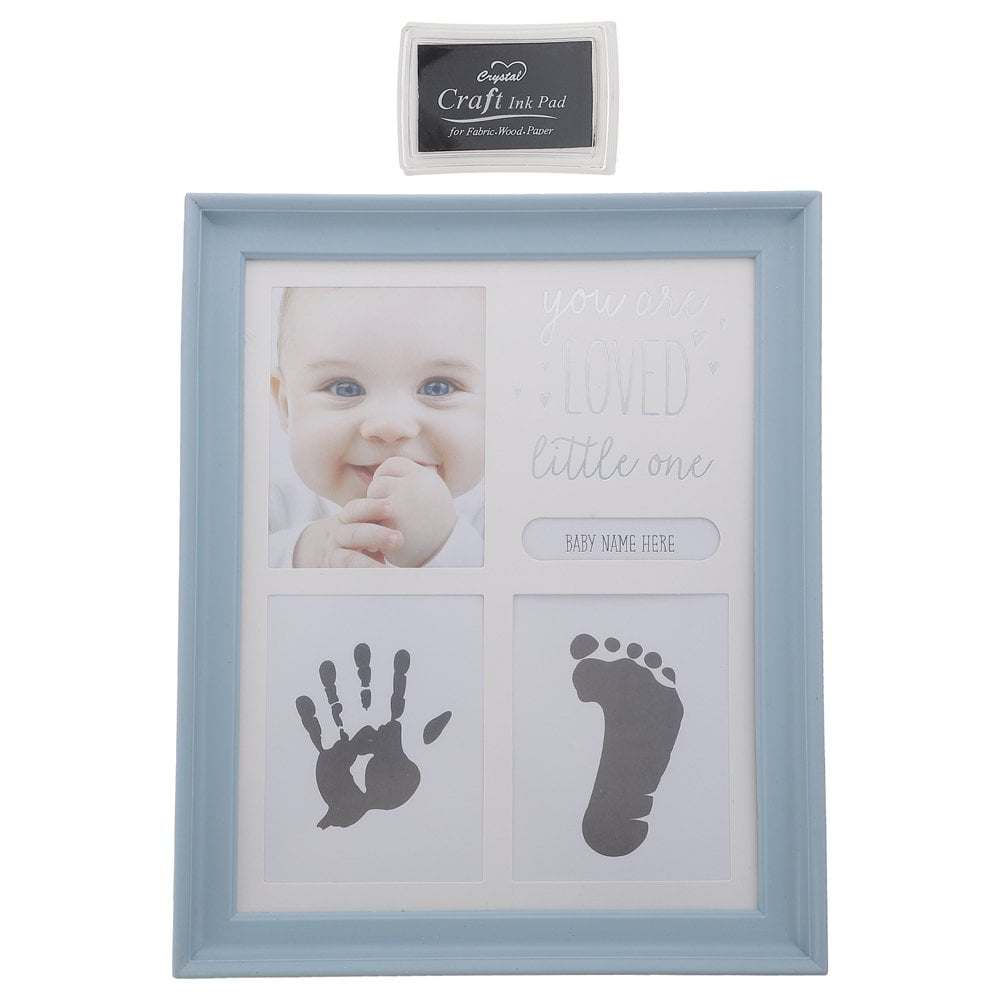 Pointerteck Baby Keepsake Footprint Frame Handprint Picture Kit Infant Photo Newborn Shower Hand Box Frames Foot Gifts Memorable 27x23cm