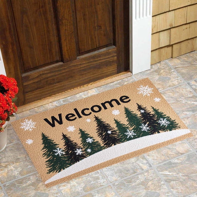 WIFKLSIIPG Festive Christmas Doormat Non Indoor/Outdoor Holiday Rug for Home Decoration for Adding Festivity to Your Home