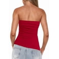thumbnail image 3 of Womens Tube Top Summer Strapless Tops Red L, 3 of 7