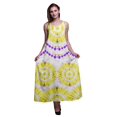 thumbnail image 1 of Bimba Robe Longue Sans Manches à Bretelles Spaghetti Imprimée Teinture sur Nœuds en Rayonne pour Femmes - TTTG, 1 of 4