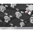 thumbnail image 3 of Soimoi Velvet Fabric Bird & Mushroom Block Printed Fabric 1 Yard 58 Inch Wide, 3 of 3
