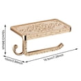 thumbnail image 3 of Candle/Cell Phone/Tissue/Roll Paper/Towel Holder Towel Hook With Storage Board For Bathroom/ Kitchen Elegent Hand Hook Towel Ring Holes Towel Rack Wall Mounted With Shelf And Hook Bathroom Shelves, 3 of 4