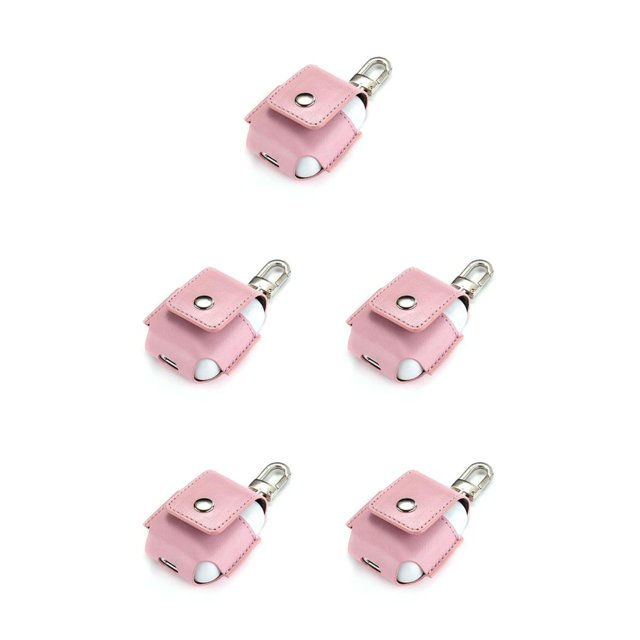 Shengyu Wireless Earphone Charging Case Protector Bag Anti-lost Metal Clip Fit pink 5Set