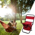 thumbnail image 2 of CHUANK Chaise Pliante de Camping Liquidation Chaise de Pêche avec Sac de Rangement Chaise Pliante d'Extérieur Tabouret de Pêche Compact Tabouret de Camping Portable Chaise de Sac à Dos avec Tissu Oxford Rouge, 2 of 8