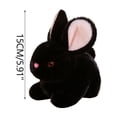 thumbnail image 2 of Q-630 Black Fluffy Bunny Plush Toy Small Stuffed Rabbit Doll Children Gifts Decor 15Cm High Soft Material, 2 of 9