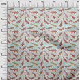 thumbnail image 3 of oneOone Rayon Red Fabric Asian Japanese Koi Fish With Wave Craft Projects Decor Fabric Printed By The Yard 56 Inch Wide, 3 of 4