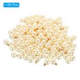thumbnail image 3 of Unique Bargains Pendentifs Perles Factices 8 mm, Lot de 150 Perles Rondes Imitation Perle, Beige Doré, 3 of 6