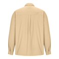 thumbnail image 4 of RXIRUCGD Chemise Blouse à Manches Longues pour Homme à Col Rabattu, Kaki, Taille : 2TG, 4 of 5