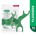 thumbnail image 1 of GUM® Dual Technique Flosser, Complete Whole Mouth Clean, Front and Back Reach with Twisted Plaque-Grabbing Floss, Fresh Mint Flavour, 50 Count, 1 of 9