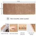 thumbnail image 2 of Soft Microfiber Bathroom Rugs, 47 x 17 Inches Non Slip Bath Mat for Door, Bathroom & Bedroom with Water Absorbent, Machine Washable (Brown), 2 of 7