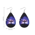 thumbnail image 2 of Retro Lamp Water Drop Pendant Wooden Double Earrings, 2 of 3