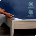 thumbnail image 4 of Bare Home Ultra-Soft Fitted Sheet - Dual Side Pockets - Premium 1800 Collection - Deep Pocket - Full, Dark Blue, 4 of 7