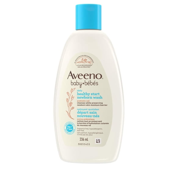 Aveeno Baby Daily Healthy Start Newborn Wash, Oat, Paraben-Free, Body Wash, Cleanser, Delicate Skin, Fragrance Free