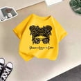 thumbnail image 5 of LUOGENLI T-Shirt pour Filles Enfant Filles Mignon Graphique Col Rond Manche Courte Tee Été Décontracté T-Shirt Chandails pour Filles Tendance Été Midi Jaune 11-12 Ans, 5 of 5