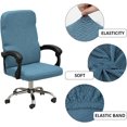 thumbnail image 3 of Office Chair Covers,Stretch Thick Computer Rotating Chair Cover with Zipper,for Office Desk Computer Chair Four Seasons(Orange,L), 3 of 5