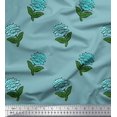 thumbnail image 1 of Soimoi Rayon Crepe Fabric Leaves & Floral Block Decor Fabric Printed Yard 46 Inch Wide, 1 of 3