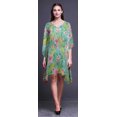 thumbnail image 2 of Bimba Caftan Tropical pour Femme Tenue d'Intérieur de Vacances Robe Midi Couvre-Maillot de Plage-TG-3X Bleu Bébé, 2 of 5
