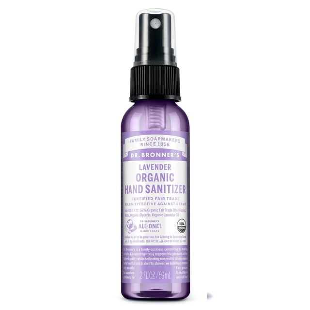 Dr. Bronner's Magic Soap Organic Hand Sanitizer Lavender 59mL
