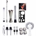 thumbnail image 2 of CG1215 16-Piece 304 Stainless Steel Cocktail Making Kit with Boston Shaker, 4 Whiskey Stones, and Essential Bartending Tools – Professional-Grade Set for Home & Bar Use, Perfect Gift for Mixology, 2 of 5