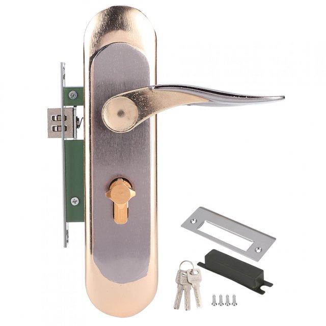 Door Entry,Household Indoor Aluminum Alloy Door Security Lock Door Handle Lock Leading Edge Technology
