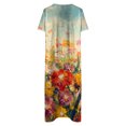 thumbnail image 4 of Cameland Robe d'Été pour Femme Décontractée à Col en V avec Boutons, Manches Courtes, Imprimée, Coupe Évasée, avec Poche, 4 of 4