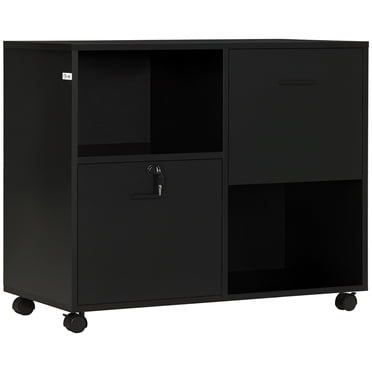 Vinsetto Lateral File Cabinet with Wheels Mobile Printer Stand
