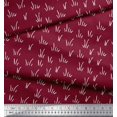thumbnail image 3 of Soimoi Red Poly Georgette Fabric Brush Stroke Abstract Print Fabric by the Yard 52 Inch Wide, 3 of 3