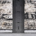 thumbnail image 4 of GlowSol 5'x7' Washable Area Rugs for Dining Room Home Office Vintage Medallion Print Non Slip Low Pile Throw Rugs Soft Foldable Accent Rug, Black, 4 of 8