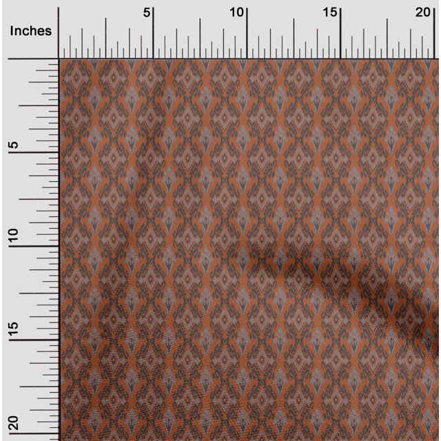 oneOone Silk Tabby Fabric Diamond & Chevron Ikat Decor Fabric Printed BTY 42 Inch Wide