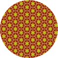 thumbnail image 1 of Ahgly Tapis Rond Lavable en Machine Intérieur Transitionnel Jaune, 8 Pieds Rond, 1 of 7