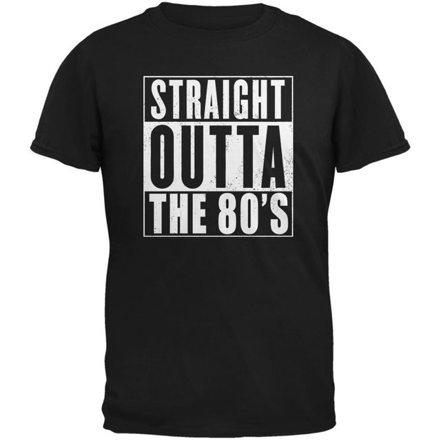 T-Shirt Noir pour Adulte Straight Outta The 80's