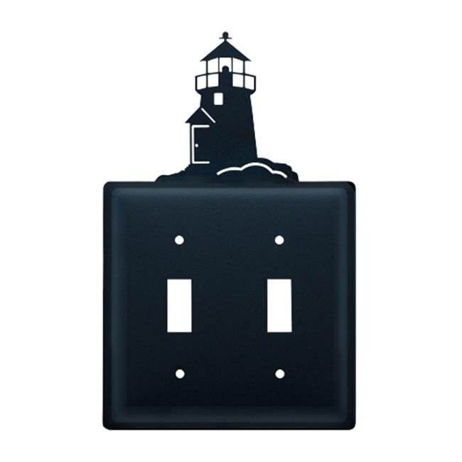 Village Wrought Iron ESS-10 Couverture d'Interrupteur de Phare Double - Noir
