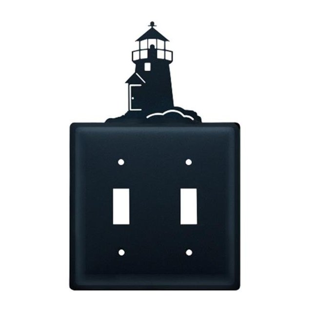 Village Wrought Iron ESS-10 Couverture d'Interrupteur de Phare Double - Noir