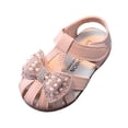 thumbnail image 1 of Girls Princess Sandals for Infant Toddlers Sparkly Rhinestones Pearl Wedding Birthday Closed Toe Summer Shoes, 1 of 6
