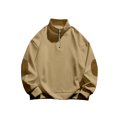 thumbnail image 4 of QIPOPIQ Unisex-Adult Fleece Quarter-Zip Cadet Collar Sweatshirt Clearance, 4 of 6