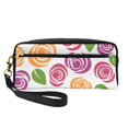thumbnail image 1 of Cuir Portable Voyage Small Makeup Bag, Rangement Multifonctionnel Bag, Abstrait Roses Motif Floral Crayon Cas, 1 of 4