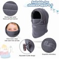 thumbnail image 2 of Cagoule pour Enfants en Molleton, Masque Facial de Ski d'Hiver, Bonnet Ajustable, Cache-Cou Double, 2 of 6