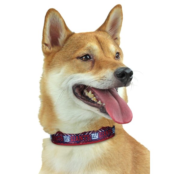 Zubaz NFL Team Adjustable Pet Collar for Dogs & Cats New York Giants Medium