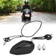 thumbnail image 3 of Pair 8mm 10mm Motorcycle Rearview Mirrors Aluminum Alloy Arm, Ultra Clear Vision, Paint Finish Shell, Universal Fit, 3 of 7