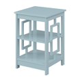 thumbnail image 2 of Convenience Concepts Town Square End Table with Shelves in Seafoam Blue Wood, 2 of 7