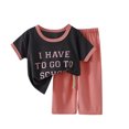 thumbnail image 2 of TopLLC Ensembles de Blouses et Chemises à Manches Courtes Col Rond Mode Décontractée pour Filles Hauts à Manches Courtes Col Rond Boutonné Imprimé Ensembles de Pantalons Courts Ensemble Fille, 2 of 5