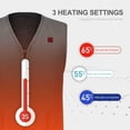 thumbnail image 2 of Men Heated Vest Winter Warm Heated Vest Heating Jacket Lightweight USB Electric Warm Clothes for Outdoor Running Cycling Biking Driving Hiking(Battery Not Included), 2 of 7