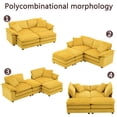 thumbnail image 2 of Large modular combination sofa,Comfortable Cloud Sofa,Modern style sofa,Suitable for use in the living room,Yellow, 2 of 14