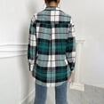 thumbnail image 4 of Qertyioot Mode Hiver Femmes Veste Décontractée Imprimée Manches Longues Hauts Manteau à Carreaux, 4 of 9