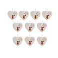 thumbnail image 1 of Heart-Shaped Sea Glass Christmas Tree Ornament For Hanging Holiday Decor; Handmade Friendship Keepsake Gift, 1 of 6