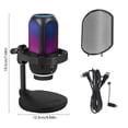thumbnail image 3 of USB Condenser Microphone for Streaming and Phone Recording With Noise Reduction 192 kHz/24 Bit Sampling 7.68 in x 4.84 in x 4.84 in, 3 of 6