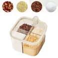 thumbnail image 4 of Condiments Récipient, Boîte à Épices Transparente 4 Grille Scellée avec 4 Cuillères pour le Sel pour la Cuisine à la Maison, 4 of 7