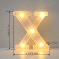 thumbnail image 3 of Vaidha Alphabet LED Letter Lights Light Up White Plastic Letters Standing Hanging A-M &, 3 of 3