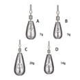 thumbnail image 2 of 50 Pieces Lead Sinker Drop Shot Fish Tackle Compact Size Space Saving Functional Fishing Supplies Multipurpose Sweet Gift Weight Sinkers 14g, 2 of 6