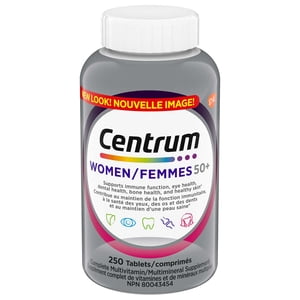 250 Tablets Centrum Complete Multivitamin and Mineral Supplement for Women 50+